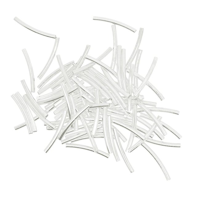 yuksok 50pcs Beading Tube Beads Smooth Tube Finding Jewelry Making DIY