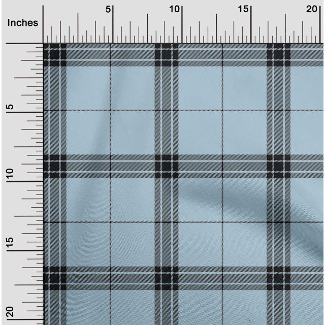 oneOone Viscose Jersey Fabric Tartan Check Print Sewing Fabric BTY 60 Inch Wide