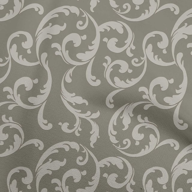 oneOone Viscose Chiffon Gray Fabric Asian Baroque Craft Projects Decor Fabric Printed By The Yard 42 Inch Wide