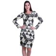 thumbnail image 1 of Moomaya Womens Full Sleeve Printed Midi Length Printed Bodycon Dress, 1 of 6