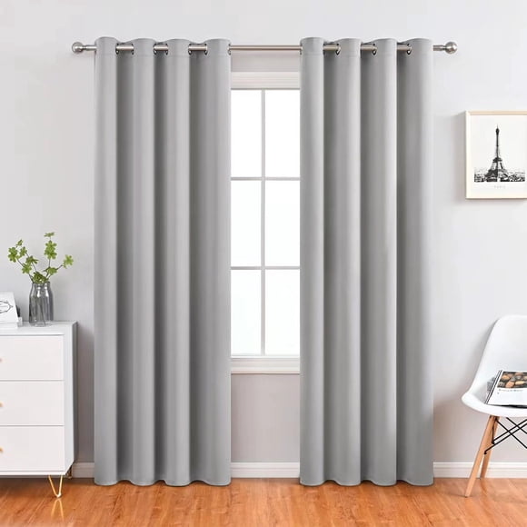 39x78In Polyester Curtain Panel Single Piece Round Grommet Design Insulated Noise Reduction Light Blocking Party Decor for Bedroom Living Room Home Window Treatment Multi Color Option
