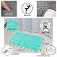 thumbnail image 3 of Bath Rug Memory Foam Mat 3D Pebble Aqua Blue 32"L x 20"W, 3 of 6