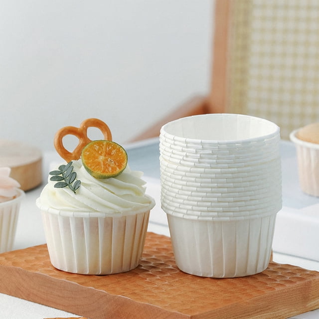Cagogo Cupcake Baking Box, Disposable Lidless Cake Box Packaging, 50 Count Paper Cupcake Cups, Baking Paper Cake Box for Cupcakes and Muffins, Special Baking Resistance
