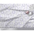 thumbnail image 2 of Soimoi White Rayon Fabric Planet & Stars Galaxy Print Fabric by Yard 42 Inch Wide, 2 of 3