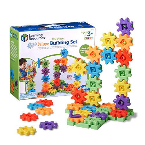 Learning Resources Gears! 100 Piece Deluxe Building Set, Construction Toy, Ages 3+