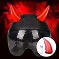 thumbnail image 4 of DYNWAVECA 2xIlluminated Devil for Helmet Fits for Outdoor Sport Motorcycle , Red 2, 3 Pcs, 4 of 9