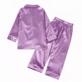 thumbnail image 3 of Pyjama en Soie pour Tout-Petit Garçon Fille, Pyjamas en Satin, Ensemble 2 Pcs, Tenue de Nuit de Noël pour Enfant, Nuisette, 3 of 6