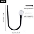 thumbnail image 3 of 2pcs Decorative Curtain Drapery Holdback U Shaped Curtain Tieback Hooks with Crystal Ball, 3 of 8