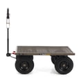 thumbnail image 2 of Gorilla Carts Towable Steel Dump Cart w/ Removable Side Panels, 1200 lb Capacity, Gray, 2 of 12