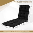 thumbnail image 3 of Gymax 73'' Lounge Chaise Cushion Padded Recliner Cushion Black, 3 of 6