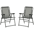 thumbnail image 1 of Outsunny Ensemble de 2 Chaises de Patio Pliantes, Chaises de Camping d'Extérieur, Gris, 1 of 10
