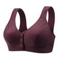 thumbnail image 1 of Kcodviy Womens No Steel Ring Womens Bras Underwire Front Close Bra T Women Bras Wireless Pack Back Plus Size Seamless Womens Bras No Underwire No Padding Unlined Bra for Large Strapless Bra Bust, 1 of 3