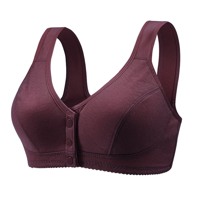Kcodviy Womens No Steel Ring Womens Bras Underwire Front Close Bra T Women Bras Wireless Pack Back Plus Size Seamless Womens Bras No Underwire No Padding Unlined Bra for Large Strapless Bra Bust