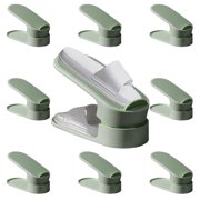 TIMIFIS Plastics Shoe Rack, Kitchen Appliances Shoe Cabinet Storage Shoe Adjustable Shoe Rack Shoe Bracket Double Slipper Rack Layered Shoe Storage Rack