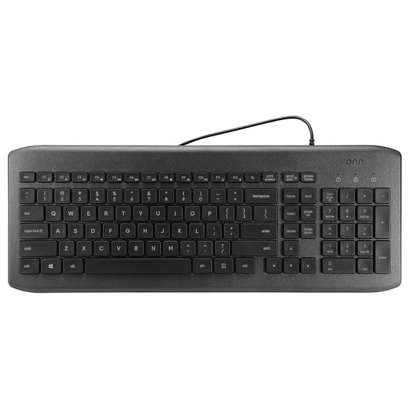 Onn. Full-sized 104 Key Wired USB Keyboard