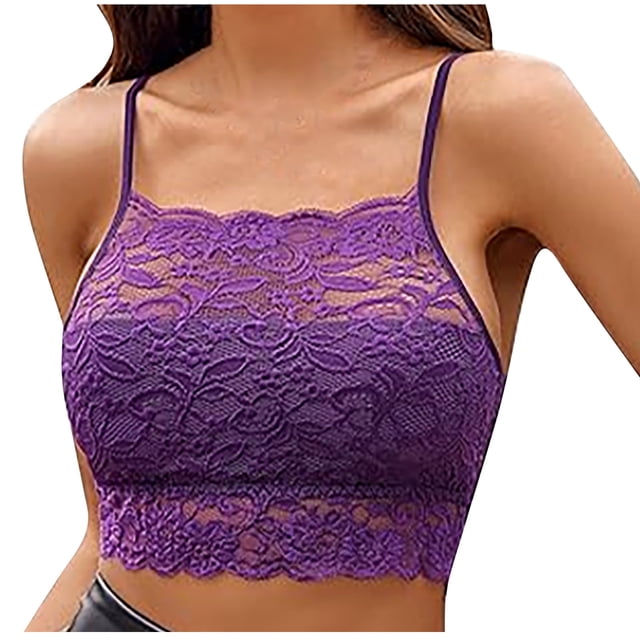 Bras for Women, Womens Solid Lace Wrapped Chest And Backless-thin Bra With Padding Breathable Underwear Daily Bra