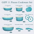 thumbnail image 2 of GIPP 11pcs Cookware Sets, Pots and Pans Set Non Stick with Removable Handle, Oven & Dishwasher Safe,Induction Cookware, Kitchen Cooking Set for RV Trips and Camping,Blue, 2 of 10