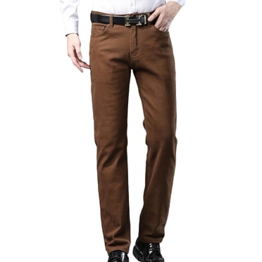 Men's Casual Pants Male Jeans Regular Fit Comfort Stretch Knit Denim for Men Straight Leg Casual Style