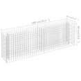 thumbnail image 4 of vidaXL Gabion Lit Surélevé Acier Galvanisé 180x30x60 cm, 4 of 4