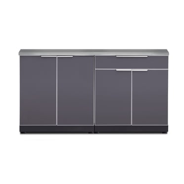NewAge Products Ensemble de 3 Armoires en Aluminium pour Cuisine Extérieure avec Comptoirs