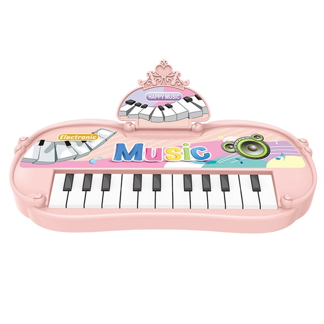 Pink Mini Keyboard Musical Instrument Toy With Portable Design, Educational Play Activity For Toddlers And Young Children
