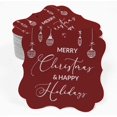 thumbnail image 2 of Inkdotpot Real Silver Foil Merry Christmas & Happy Text Tags Favor Bracket Shape Hang Pack Of 100 Paper Tags, 2 of 7