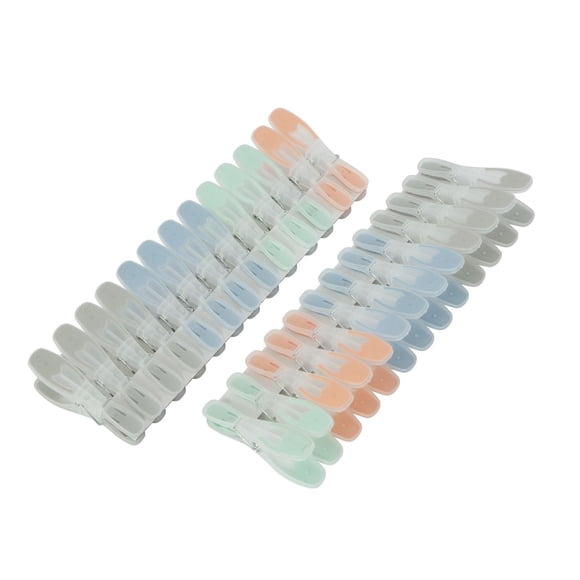 Pinces à linge Mainstays, ensemble de 26, robustes, antidérapantes, en plastique, à ouverture large, pour séchage à l'air libre, ensemble de 26, assorties en 4 couleurs