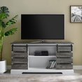 thumbnail image 4 of 58" Farmhouse Sliding Slat Door TV Console - Grey Wash, 4 of 6