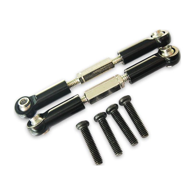 Smilepp Aluminum Alloy Front Rear Servo Link For 1/18 Hobbico Dromida RC Car S Performance With Premium Aluminum Alloy Front black 1Set