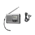 thumbnail image 2 of SW Desktop MW Mini Radio, Radio Receiver, Stereo Speaker, for Home for Travel Clear Sound with Digital Alarm Clock, 2 of 7