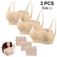 thumbnail image 1 of 3 pcs Nylon Seamless Maternity Nursing Bra with Pads, Extenders, 1 of 9