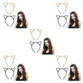 thumbnail image 3 of maskred 2pcs/set Stylish And Serviceable Leopard Kitty Hair Hoops For Daily Cute And Stylish Hoops For Girls 5Set, 3 of 6
