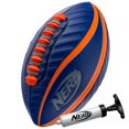 thumbnail image 1 of NERF Spiral Grip Mini Football - Patented Spacelace for Ultimate Spirals - Machine Stitched Construction - Pump Included,Blue/Orange, Mini, 1 of 9