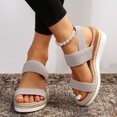 thumbnail image 2 of Sandales Espadrilles à Talon Compensé à Bride Arrière pour Femmes, Confortables, Extensibles, Plateforme, Marche, Chaussures d'Été pour le Travail, 2 of 6