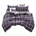 thumbnail image 2 of Fridja 4Pcs Queen Bedding Sets All Season Bed Set, Soft Microfiber Bedding Solid Color Printed with 1 Quilt Cover, 1 Sheets, 2 Pillowcases, 2 of 5
