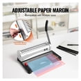 thumbnail image 4 of Binding Machine Comb Binding Machine 21Holes Binding 450 Sheets Book Binder Machine With 100 PCS 3/8'' Comb Spines, 4 of 7
