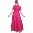 thumbnail image 2 of Bimba Robe Kurta Longue en Coton de Designer Magenta pour Femme Vêtements Indiens - 26, 2 of 4