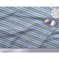 thumbnail image 2 of Soimoi Tissu Crêpe en Polyester Tissu à Imprimé Rayé Horizontal au Mètre 52 Pouces de Large, 2 of 5