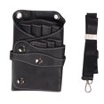 thumbnail image 2 of Hair Scissors Pouch, Double Layer Compact Hairdressing Scissors Bag PU Leather Waterproof  For Salon, 2 of 8