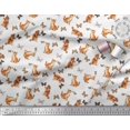 thumbnail image 3 of Soimoi White Cotton Voile Fabric Insect & Cat Animal Print Sewing Fabric BTY 42 Inch Wide, 3 of 3