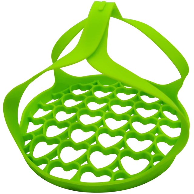 Pressure Cooker Sling,Silicone Sling Lifter Accessories, Anti-scalding Bakeware Lifter Steamer Rack for 6 Qt/8 Qt Instant Pot, Multi-function Cooker - Green