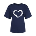 thumbnail image 3 of XZNGL T-Shirts pour Femmes Manches Courtes Col Rond Imprimé en Forme de Cœur Hauts Décontractés Blouse T-Shirt Hauts pour Femmes Décontracté Hauts Décontractés pour Femmes, 3 of 7