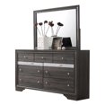 thumbnail image 4 of Gray and Silver Wood 6pc Cal King Set with Jewelry Storage Drawers, 4 of 10