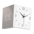 thumbnail image 2 of DOLITY Corner Clock Angle Corner Clock Outdoor Wall Clock for Bedroom Kitchen Patio White, 2 of 9