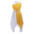 thumbnail image 3 of Yartina Robe de Danse Asymétrique pour Filles, Tunique de Prière Lituricale, Jaune 6, 3 of 6