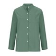 thumbnail image 5 of Yuyuzo Womens Fall Business Casual Tops Long Sleeve Button down Blouses Loose Basic Going out Tops, 5 of 5