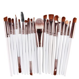 20PCS Make Up Fondation sourcils Eyeliner Blush cosmétique brosses de dissimulateur