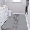 thumbnail image 1 of Bathroom Rugs and Mats Sets,Large Foam Bath Mat 3 Set Bathroom Rugs for 3 Pcs Toilet Mats Universal Soft Comfortable Water Absorption Non Slip Thick Machine Washable Easier to Dry, 1 of 7