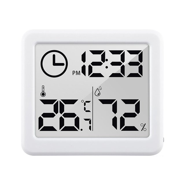 Thermohygrometer Simple Smart Home Electronic Digital Thermometer Hygrometer LCD Wall Clock ,Fast Response