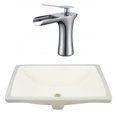 thumbnail image 1 of 20.75-in. W CSA Rectangle Bathroom Undermount Sink Set In Biscuit - Chrome Hardware AI-23085, 1 of 8